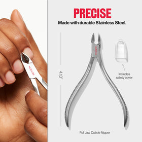 REVLON nipper held in hand showing scale and comfortable ergonomic benefit