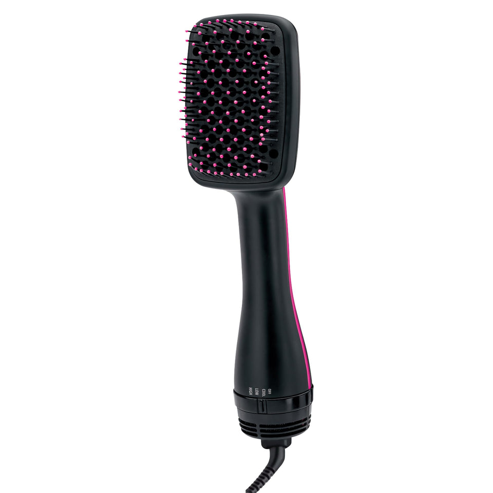 REVLON one-step front view showing paddle brush for quick salon-style blowouts