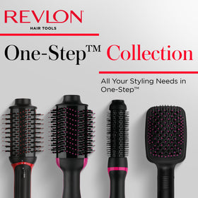 REVLON one-step on vanity staged with mirror for everyday salon results