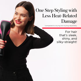 REVLON side profile highlighting lightweight design and heat vents for fast drying