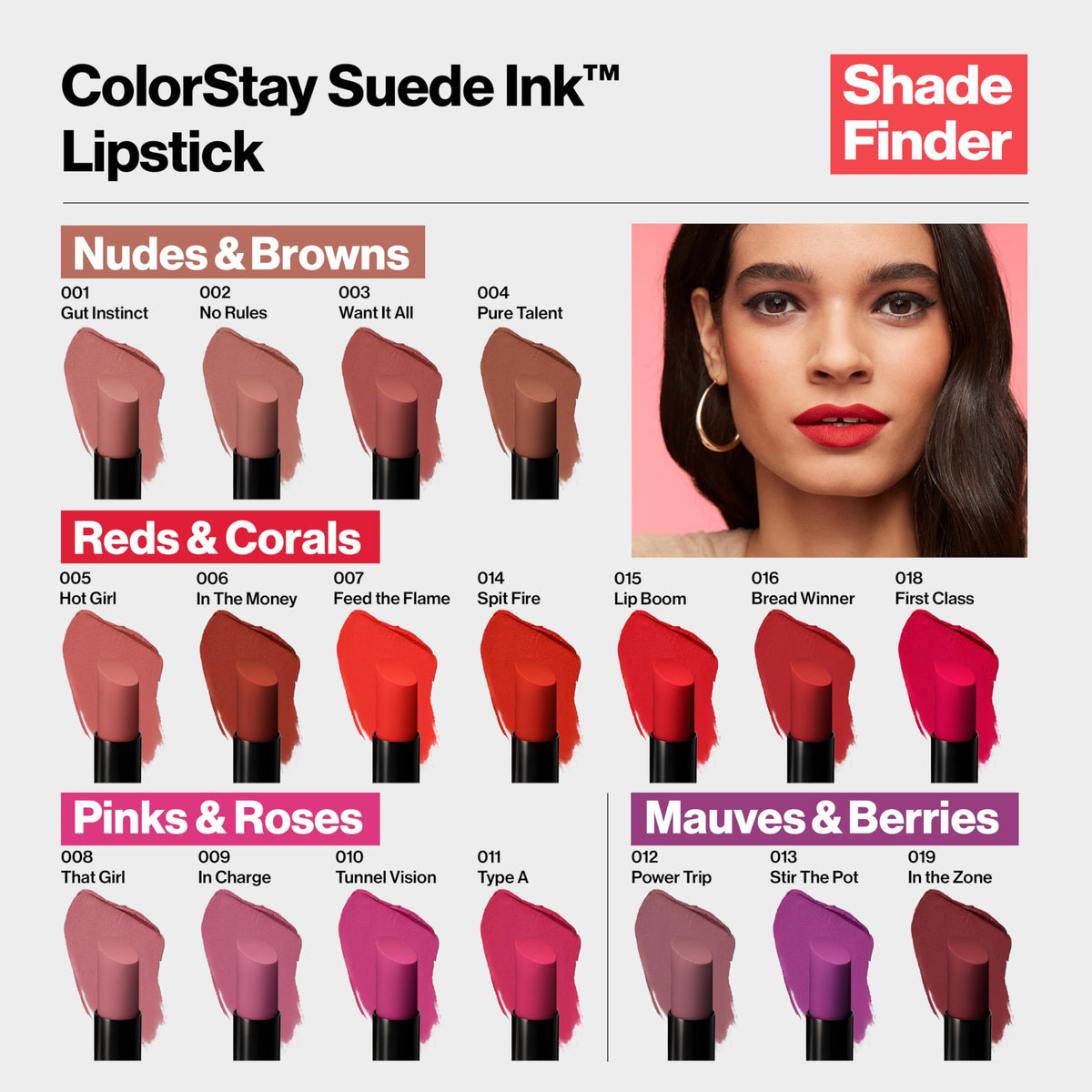 Revlon open tube revealing angled tip for effortless glide