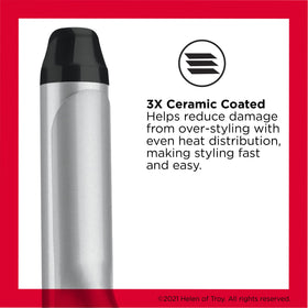 Revlon Perfect Heat triple ceramic barrel close-up delivering even heat and reduced damage