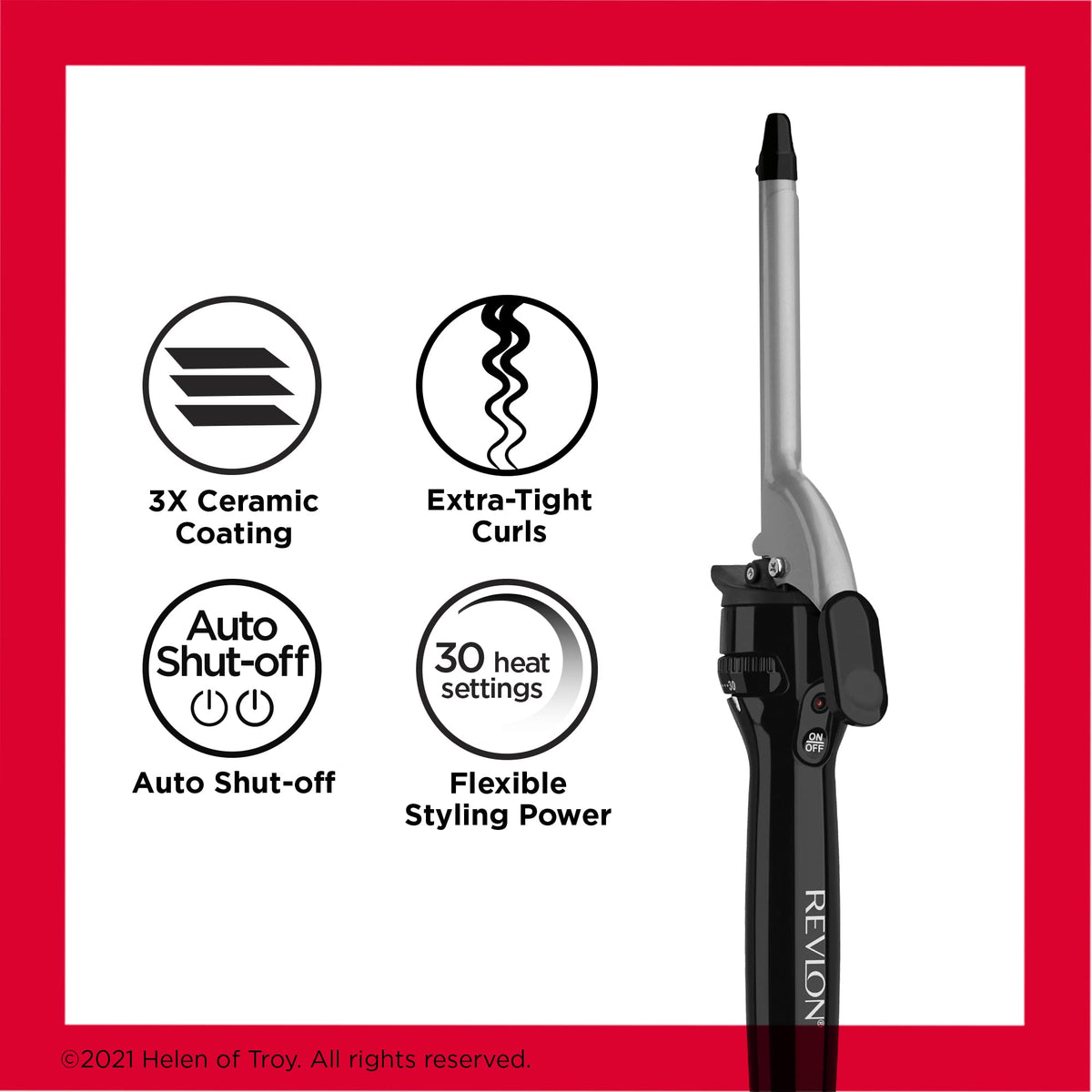 Revlon Perfect Heat 6 ft swivel cord displayed to prevent tangles and increase mobility