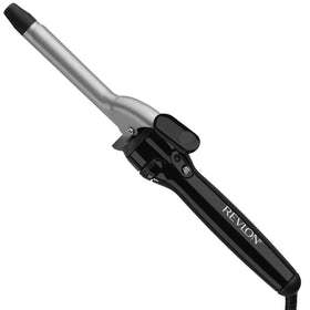 Revlon curling iron front packaging showing product and benefits