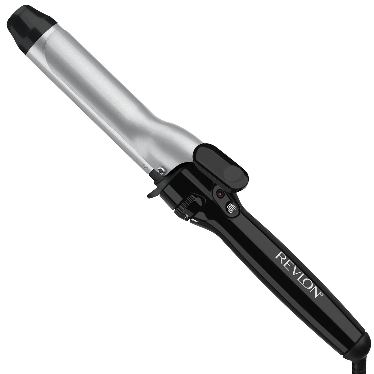 Revlon Perfect Heat front view showing polished barrel and ergonomic handle for effortless styling