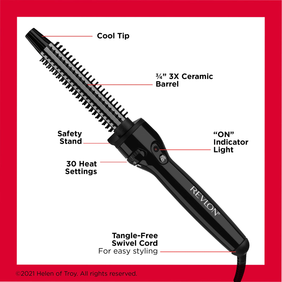 Revlon curling brush in use creating soft waves for faster, salon-like results