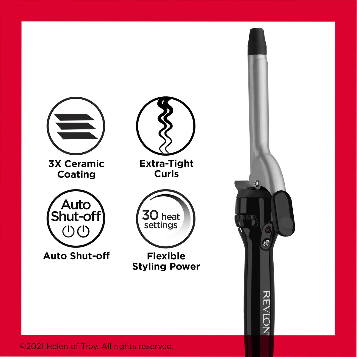 Revlon 3/4-inch barrel shown in hand to show scale and grip