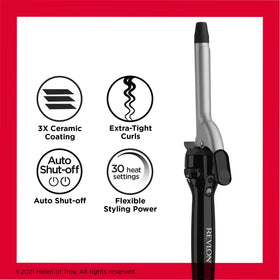 Revlon 3/4-inch barrel shown in hand to show scale and grip