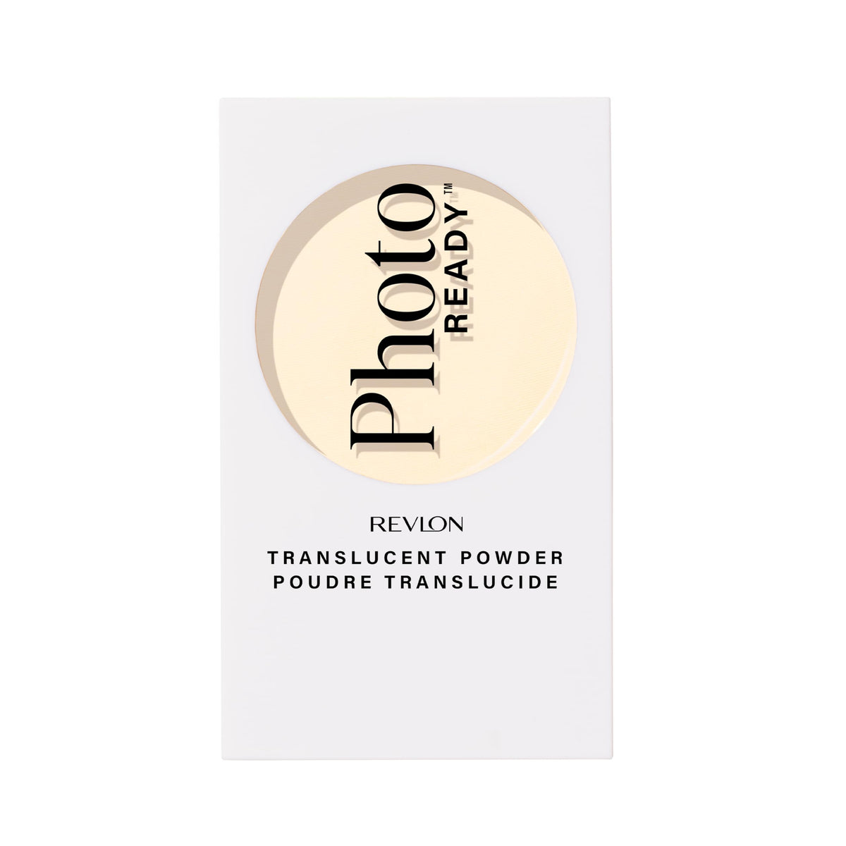 REVLON compact front packaging showing shade 001 translucent, travel-ready convenience
