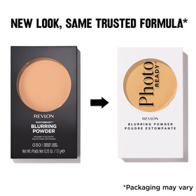 Revlon PhotoReady compact open with included brush showing application ease benefit: travel-ready touch-ups