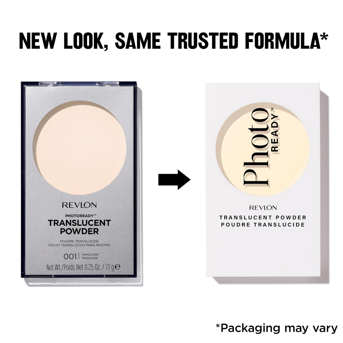 REVLON compact opened with included brush demonstrating easy on-the-go application