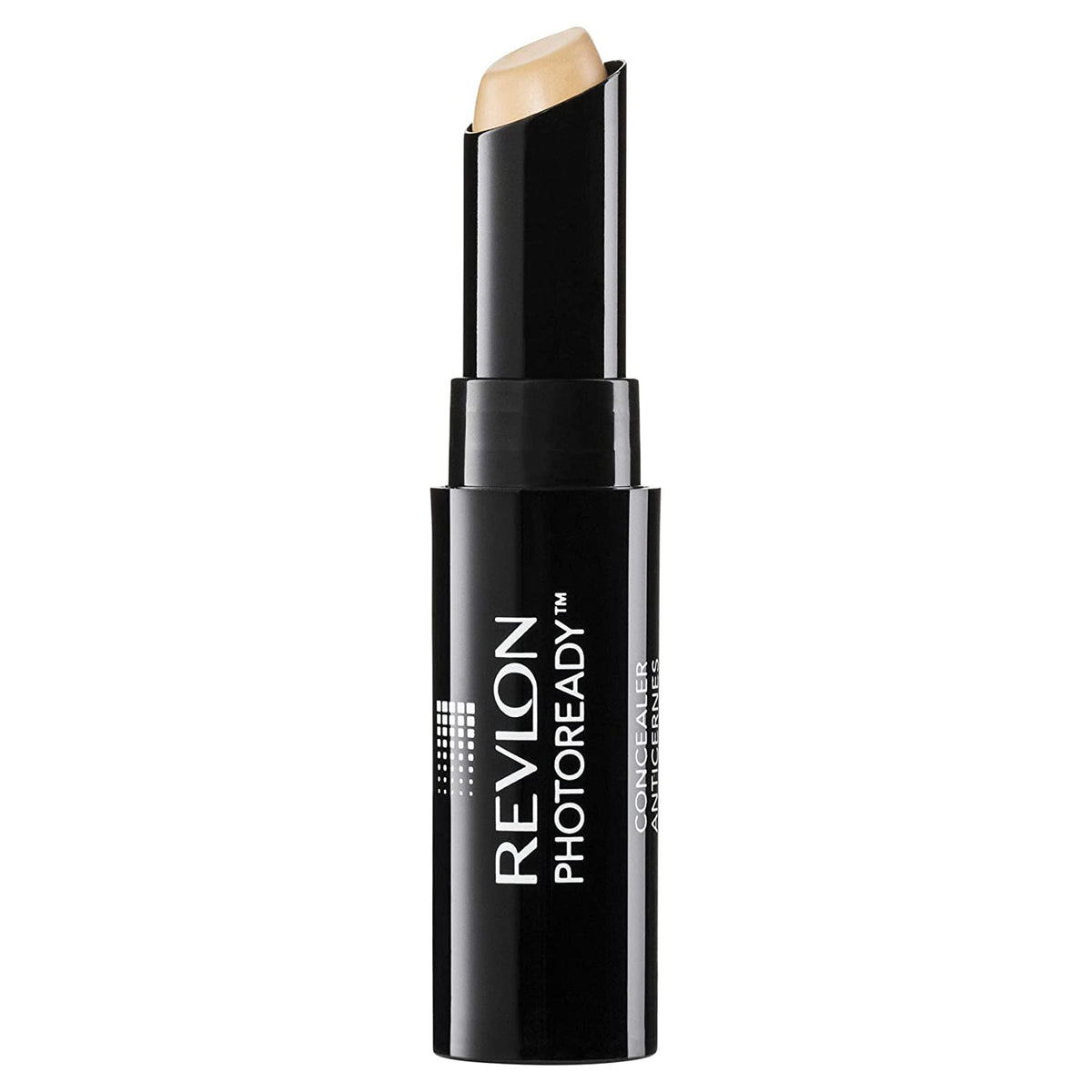 Revlon concealer stick open tip showing creamy texture for smooth blending