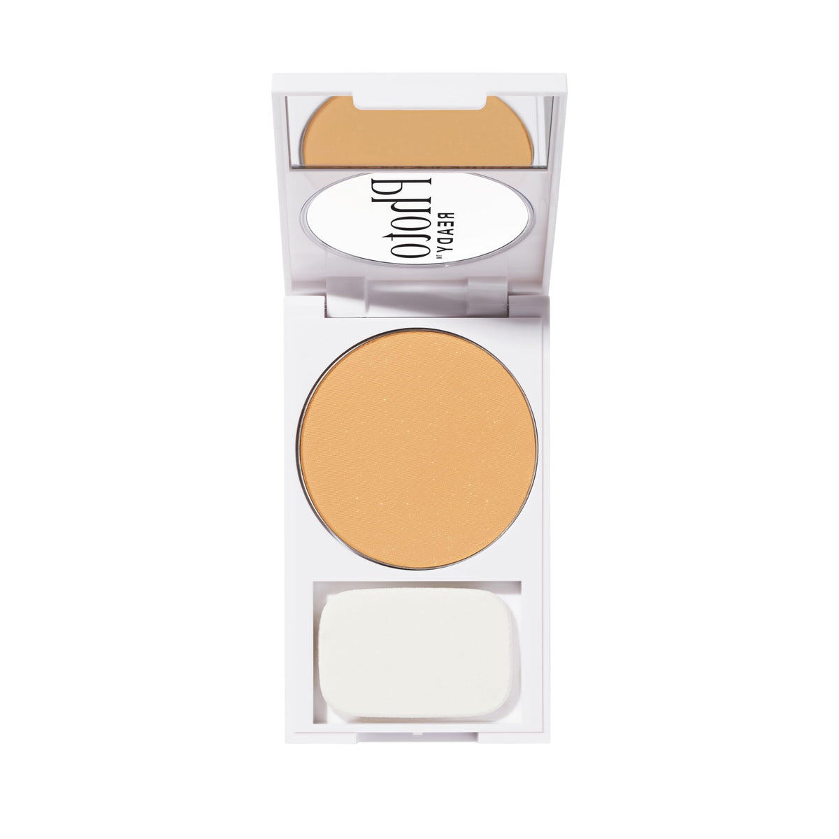 Revlon PhotoReady compact inside purse in lifestyle scene showing portability benefit: quick on-the-go shine control