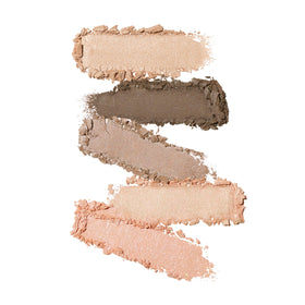 Revlon palette open displaying three neutral shades and primer pan