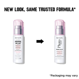 Revlon primer in-use application on cheek demonstrating smoother makeup base benefit