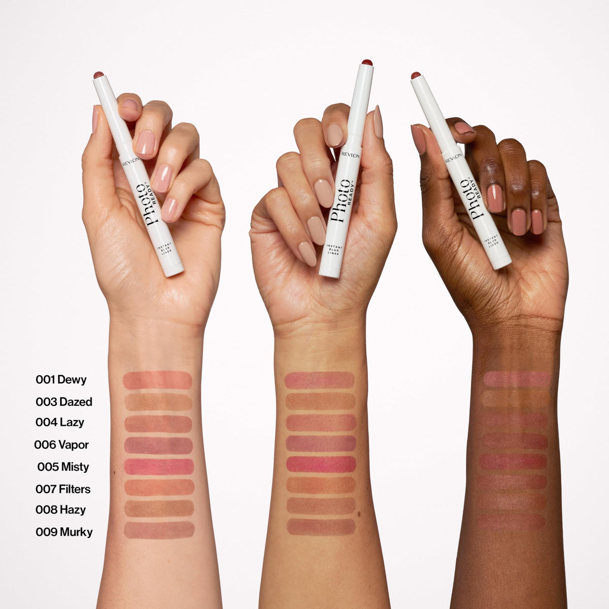 Revlon product flatlay with PhotoReady collection conveying selfie-ready finish