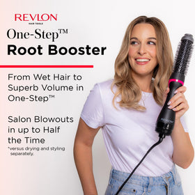 REVLON ceramic-coated barrel close-up highlighting even heat distribution benefit