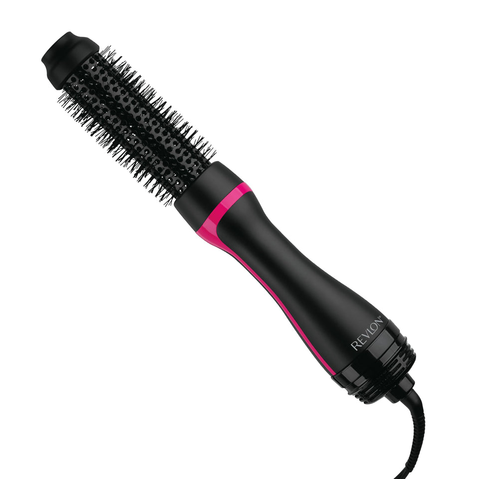 REVLON One-Step Root Booster front view showing brush and barrel for quick styling