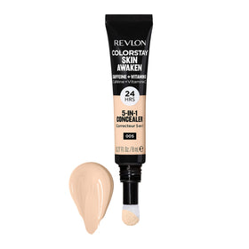 Revlon concealer creamy texture swipe showing smooth blendability and natural finish