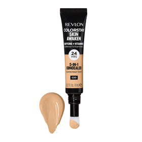 Revlon creamy texture swipe displaying blendable, lightweight coverage