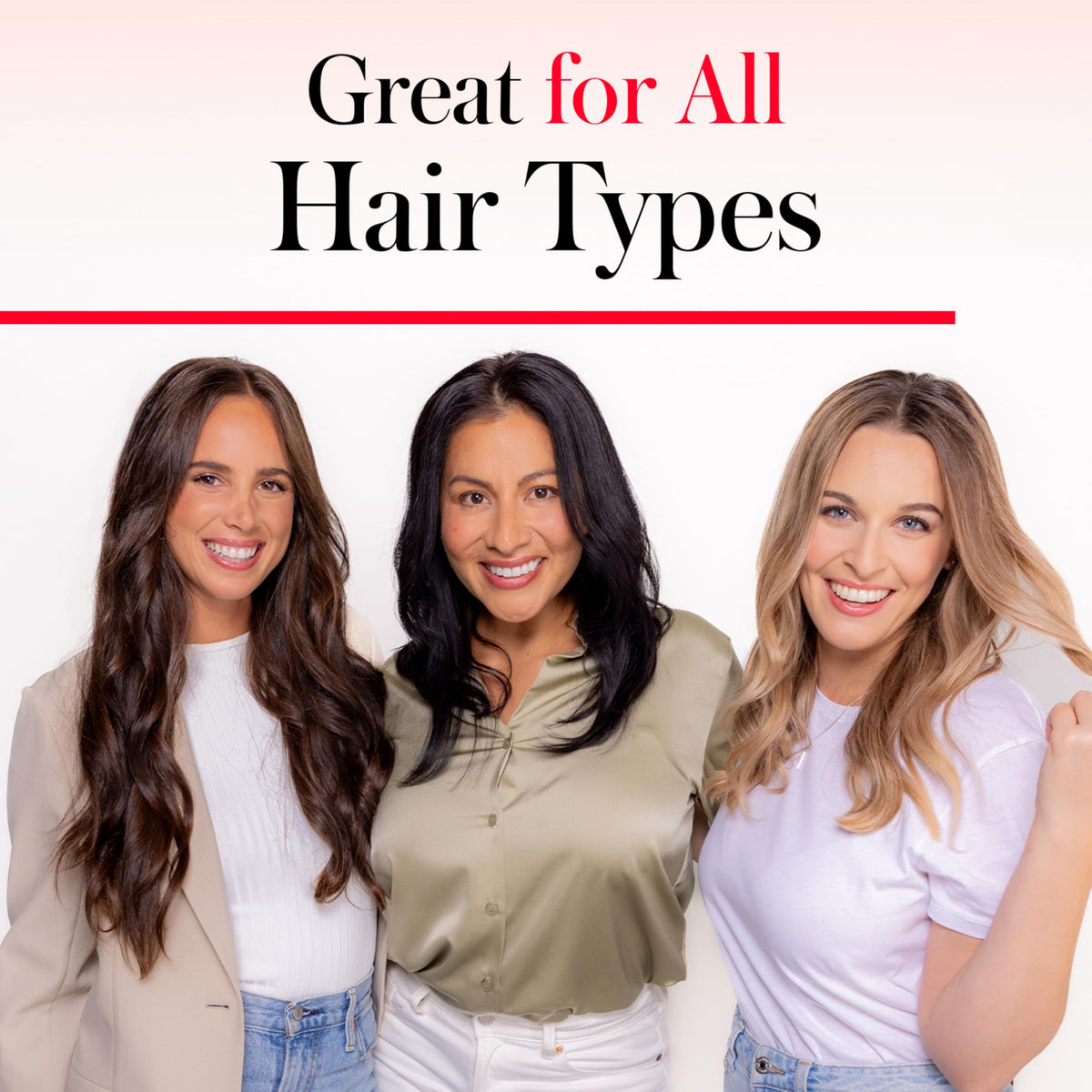REVLON finished loose curls side-by-side comparison, reduced frizz and shine