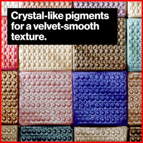 Revlon palette in use on model eye demonstrating intense color payoff and long-wear benefit