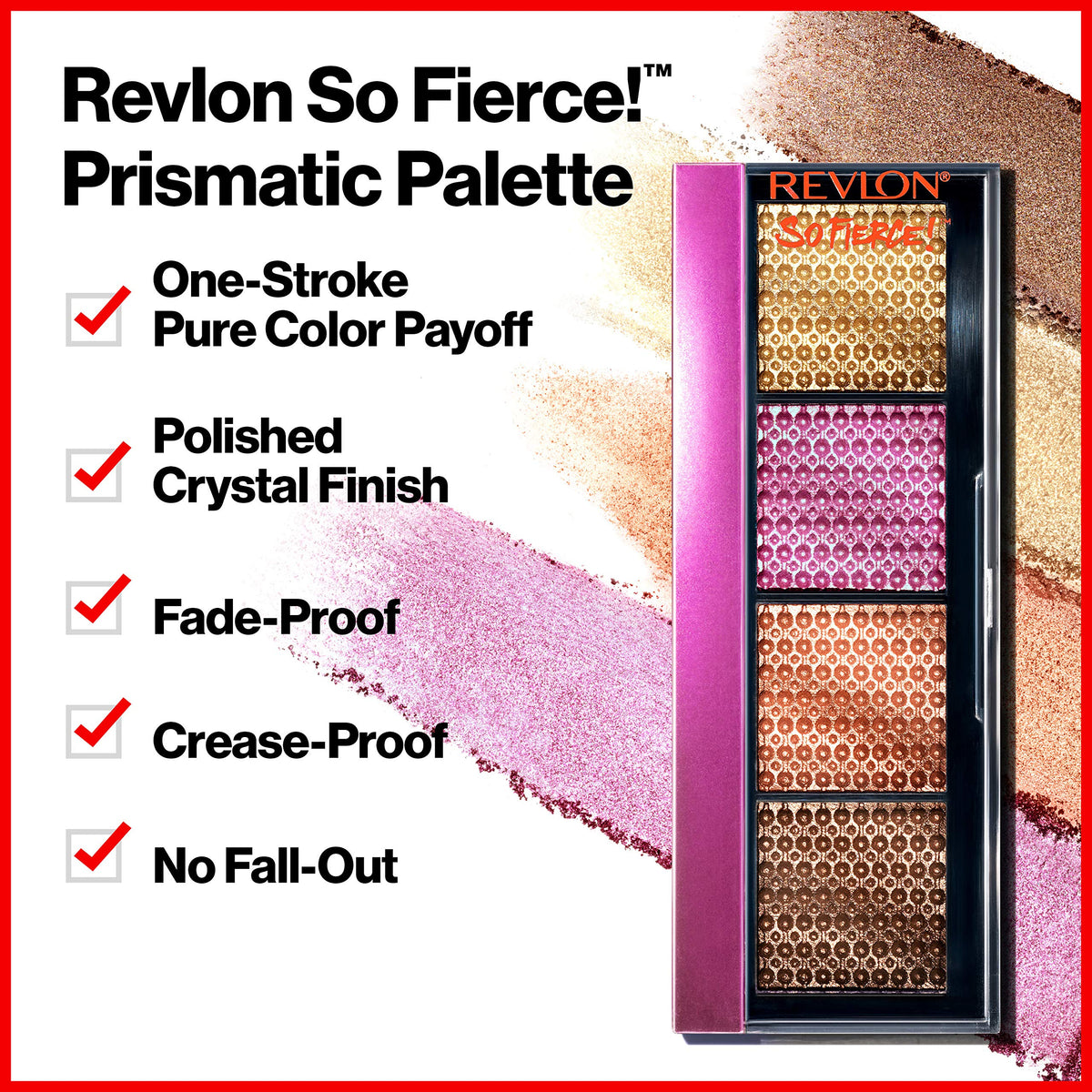 Revlon shadow texture close-up highlighting creamy prismatic pigment and smooth blendability