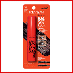 Revlon tube next to ruler showing 0.34 fl oz size and travel-ready benefit