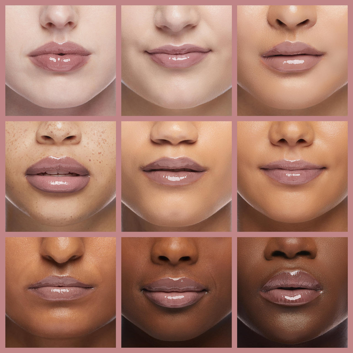 Revlon applied on lips close-up showing luminous plumping effect