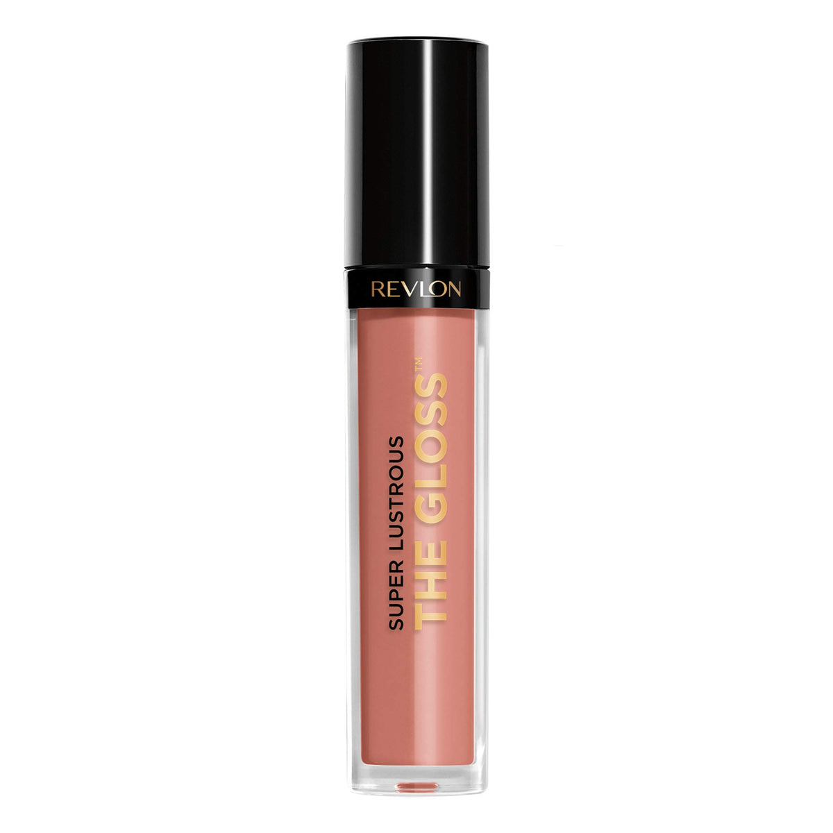 Revlon front packaging showing gloss tube and color, adds polished shine