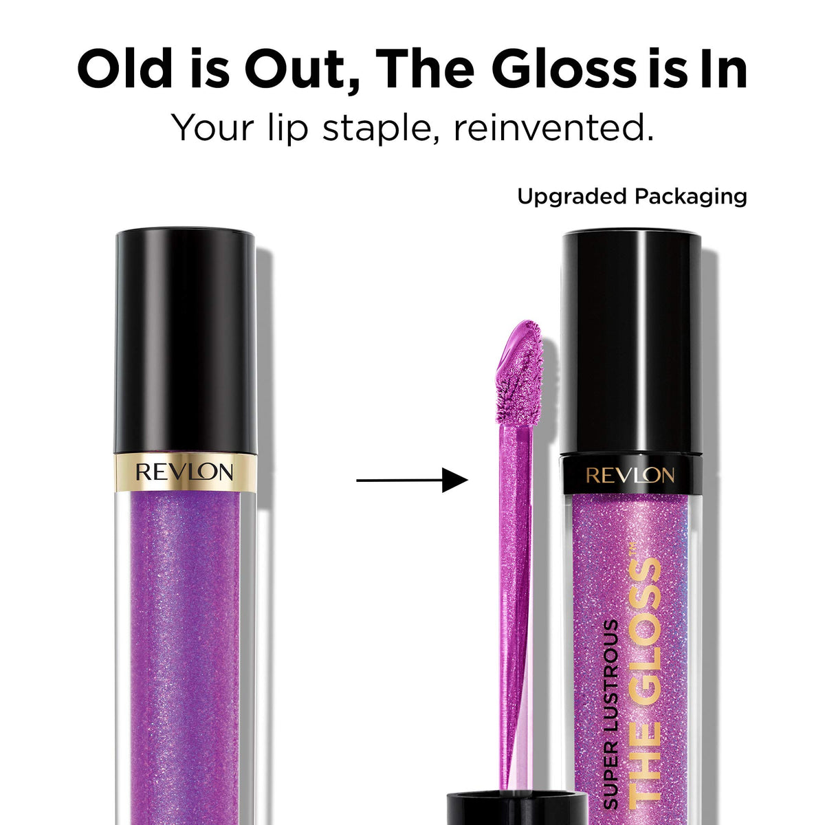 Revlon gloss inside a clutch ready for touch-ups highlighting travel-friendly benefit