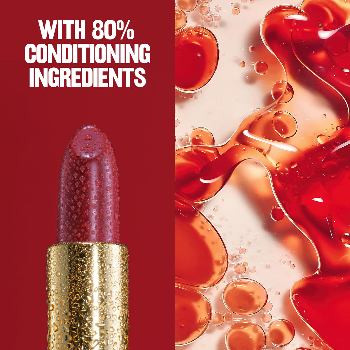 Revlon lipstick in hand showing size and portability for on-the-go touchups