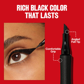 Revlon Sharp Line tapered felt tip detail for smooth variable-thickness lines