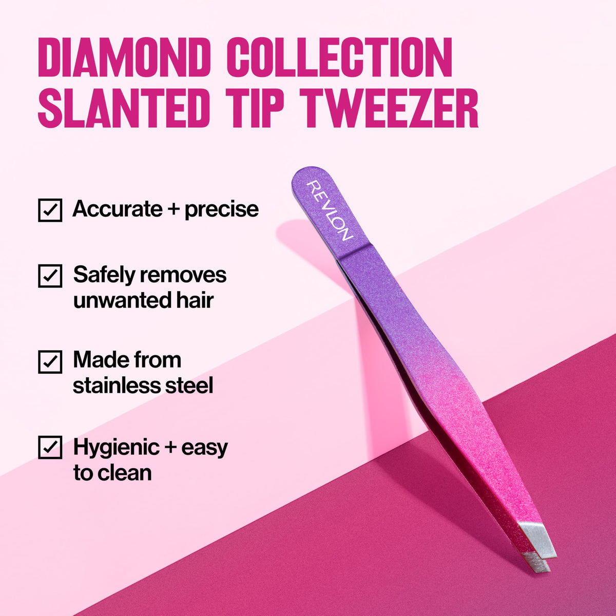 Revlon close-up of aligned ultra-sharp tips demonstrating secure hair gripping benefit