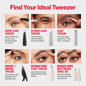 Revlon tweezers beside makeup bag in lifestyle scene for daily use