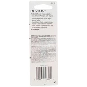 Revlon tweezers on vanity highlighting polished stainless finish
