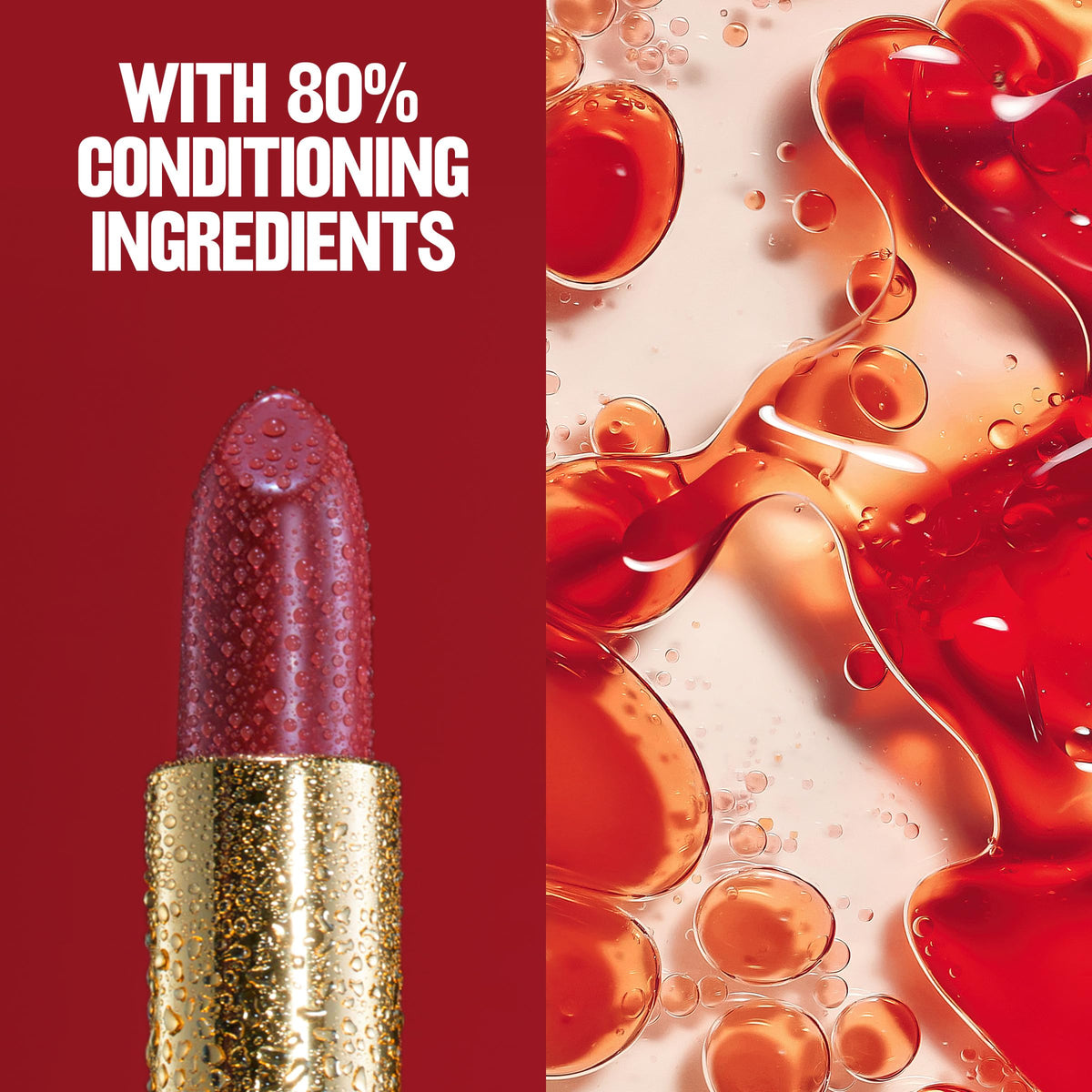 REVLON Uncut Ruby bullet texture highlighting rich pigment payoff