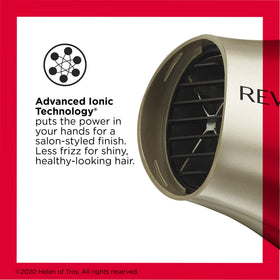 REVLON unfolded side view demonstrating full-size airflow performance