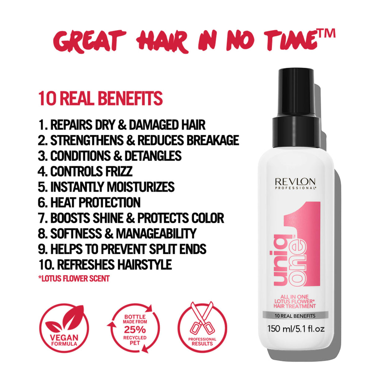 Revlon Professional fine mist dispersing to show lightweight texture
