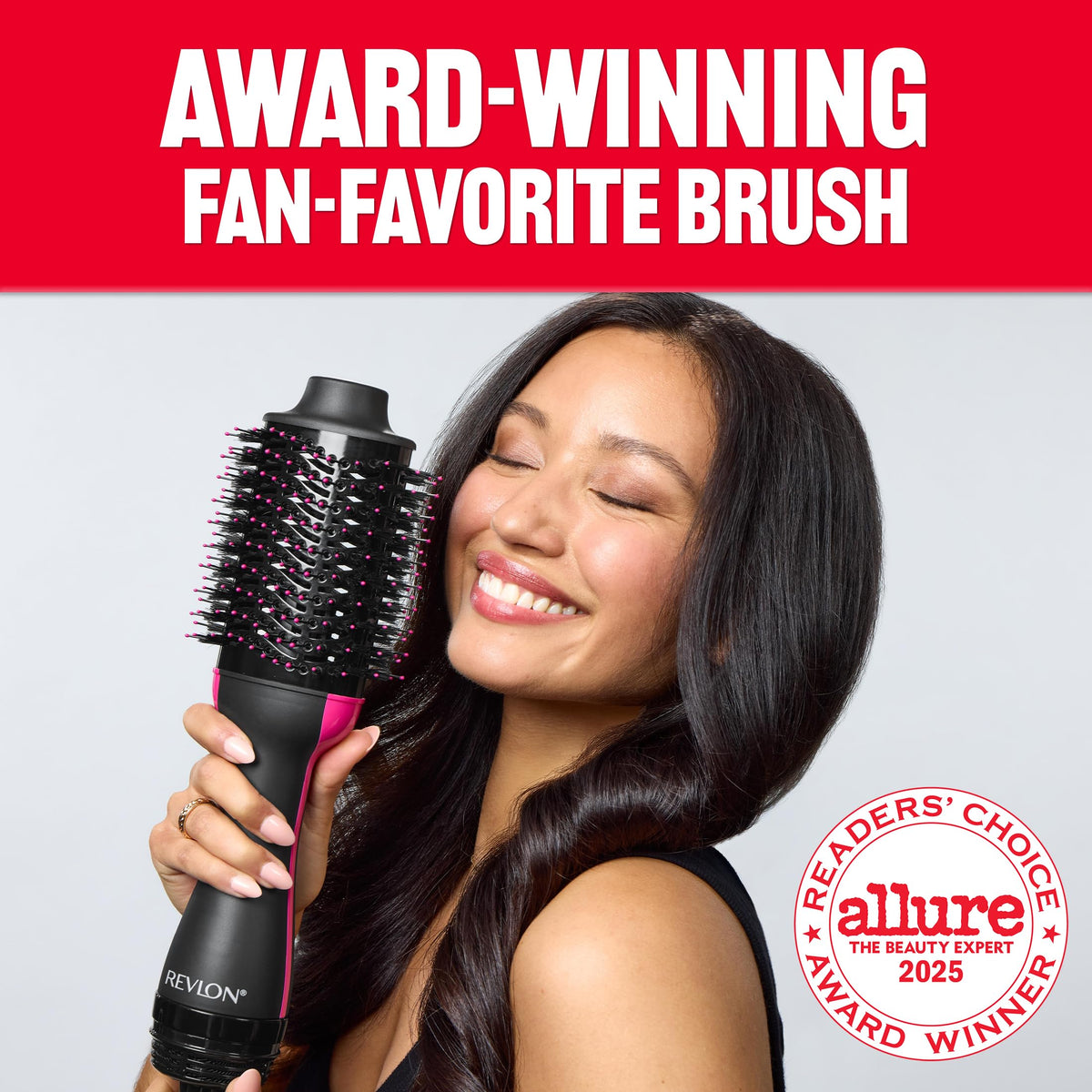 REVLON Volumizer natural and nylon bristles detail detangling hair smoothly for reduced frizz