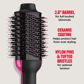 REVLON Volumizer being used on damp hair to dry and style faster for time-saving