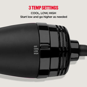 REVLON Volumizer finished hair showing smooth shine and reduced frizz after styling