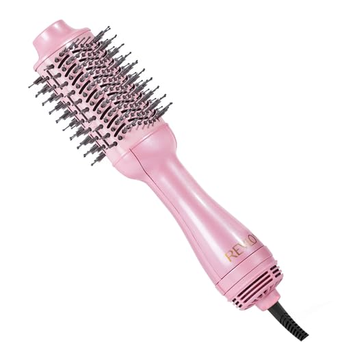REVLON front view of pink fizz volumizer showing sleek design and quick styling benefit