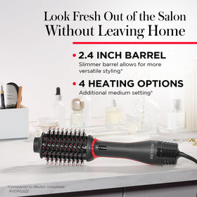 REVLON Volumizer Plus packed in travel bag for compact portability and on‑the‑go styling