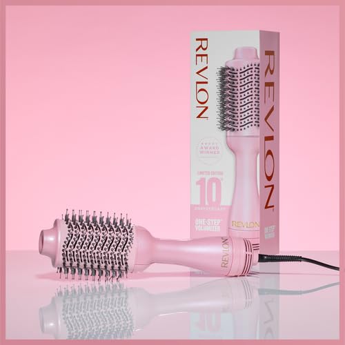 REVLON finished salon-style blowout in lifestyle scene showing shine and bounce