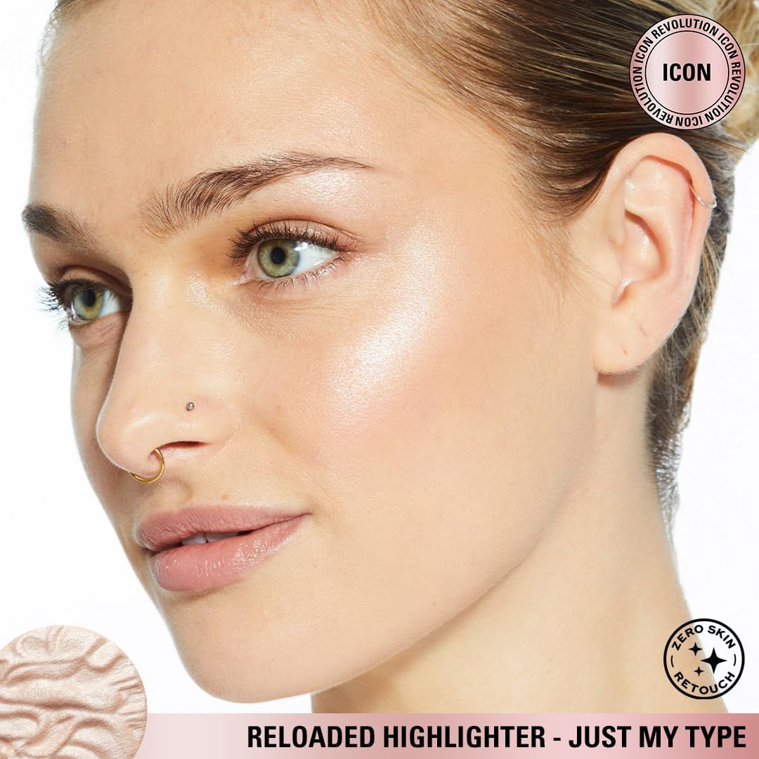 Revolution Beauty London applied on cheekbone creating lifted, dewy dimension