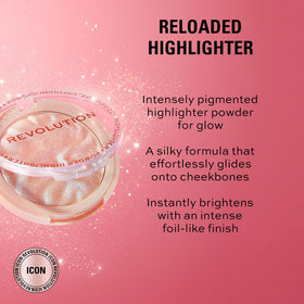 Revolution Beauty London close-up of pressed pan revealing intense shimmer