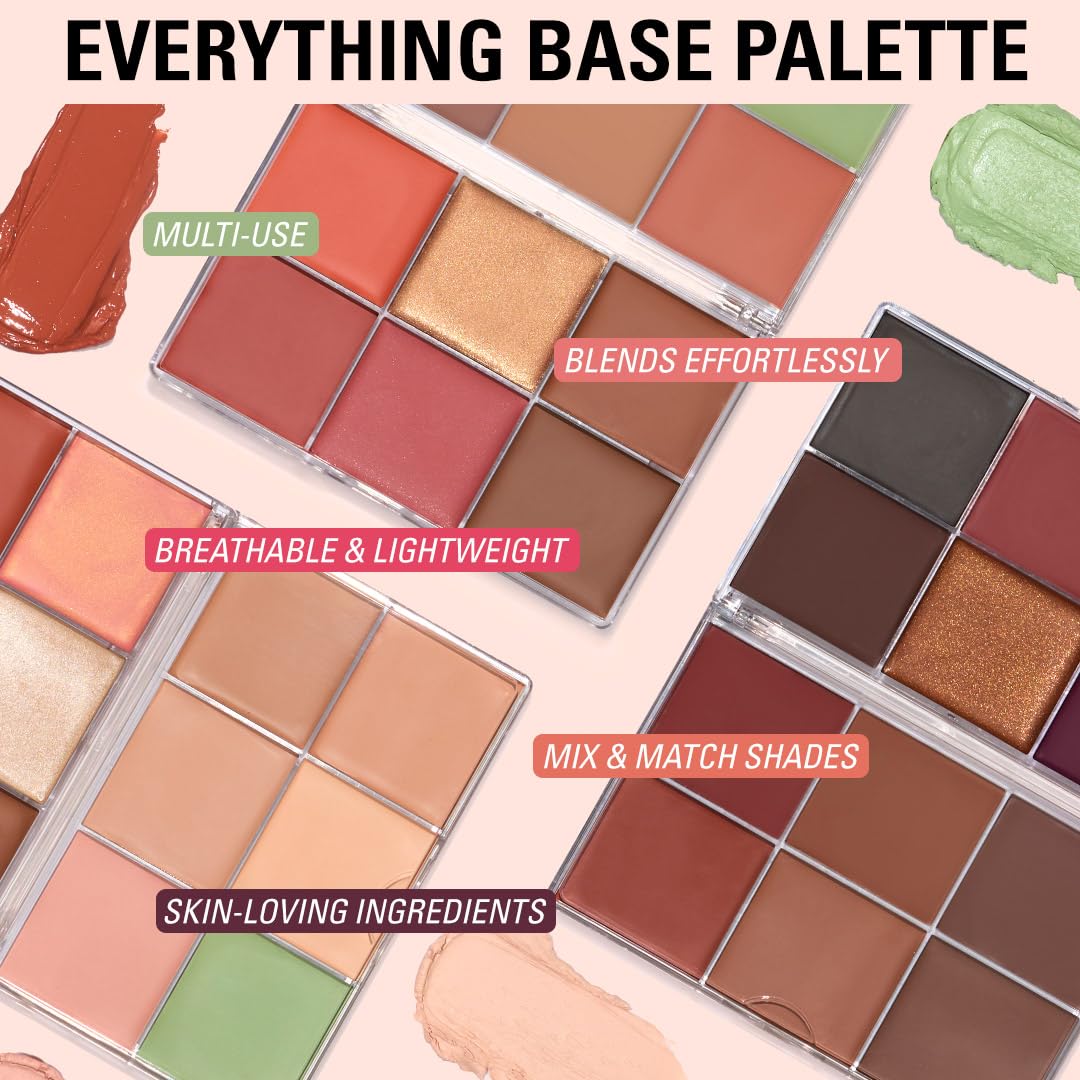 Revolution Beauty London compact held in hand illustrating travel-friendly size