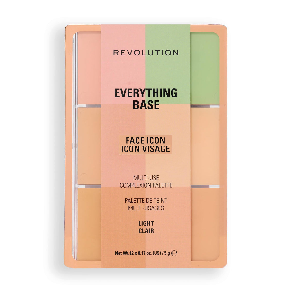 Revolution Beauty London palette front view showing compact design and portability