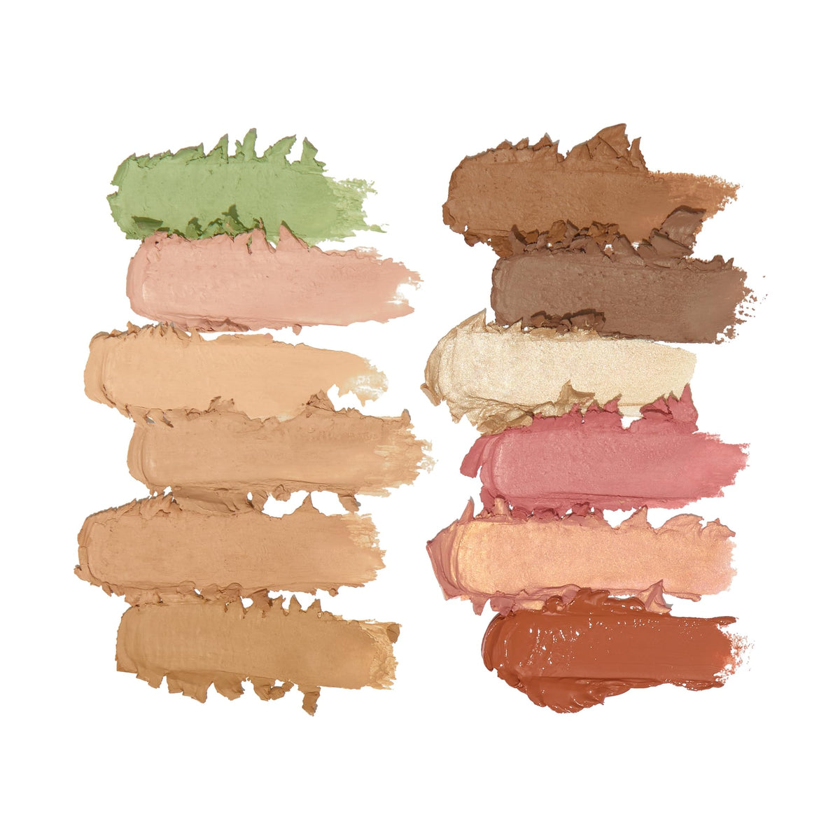 Revolution Beauty London arm swatches showing blendable shades and easy layering